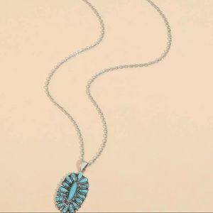 Silver and turquoise necklace